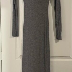 SKIMS | Dresses | Skims Fits Everybody Crew Neck Long Sleeve Dress Onyx  Size Small Nwt | Poshmark